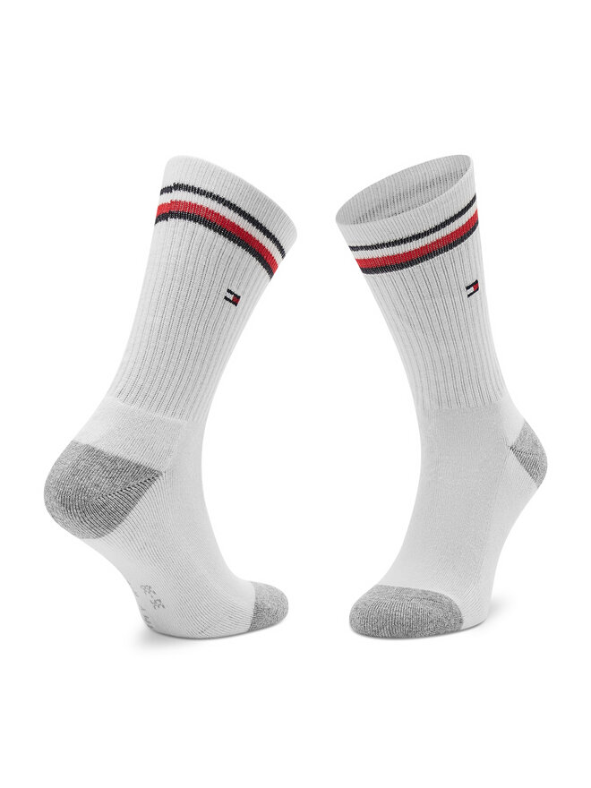 Tommy Hilfiger Zestaw 2 par wysokich skarpet dziecięcych Tommy Hilfiger 100001500 Biały