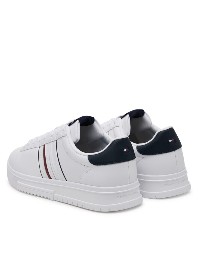 Tommy Hilfiger Zapatillas Tommy Hilfiger Modern Cupsole Stripes Lth FM0FM05406 Blanco