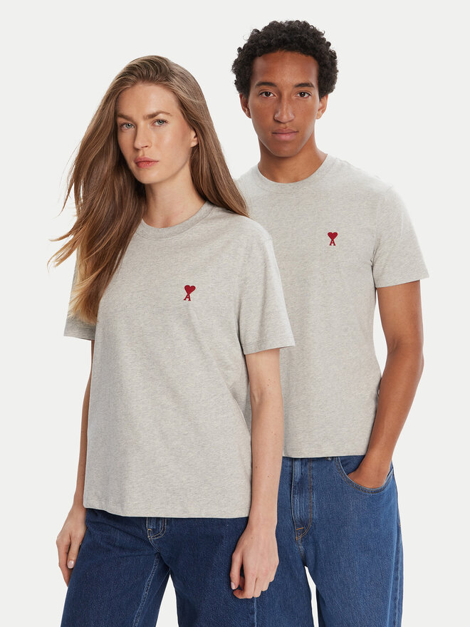AMI PARIS AMI PARIS Camiseta BFUTS035.724 Gris Regular Fit