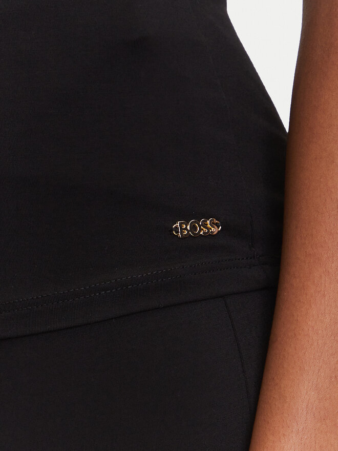 BOSS BOSS Сорочка-піжама Peony 50545590 Чорний Regular Fit