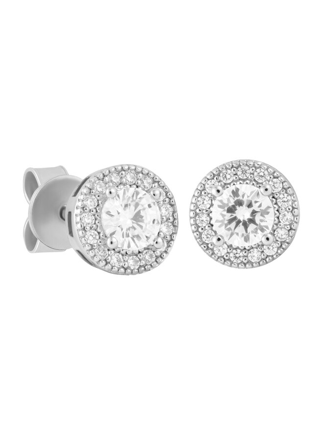 ICED STUFF Orecchini ICED STUFF Diamond Stud Baguette Oro bianco