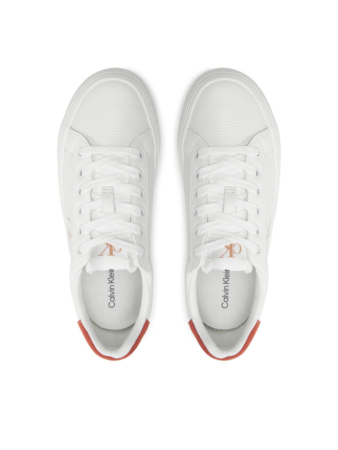 Calvin Klein Jeans Sneakersy Calvin Klein Jeans Bold Vulc Flatf Low Lth Ml YW0YW01669 Biały