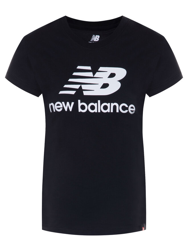 New Balance New Balance T-Shirt Essentials Stacked Logo Tee WT91546 Μαύρο Athletic Fit
