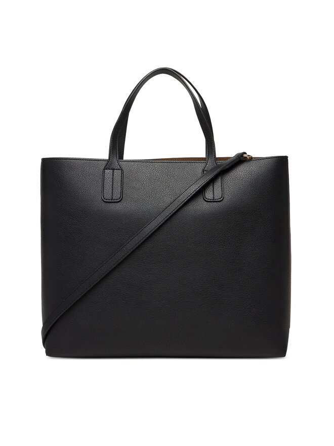 Tommy Hilfiger Handtasche Tommy Hilfiger Th Icon Satchel AW0AW18122 Schwarz