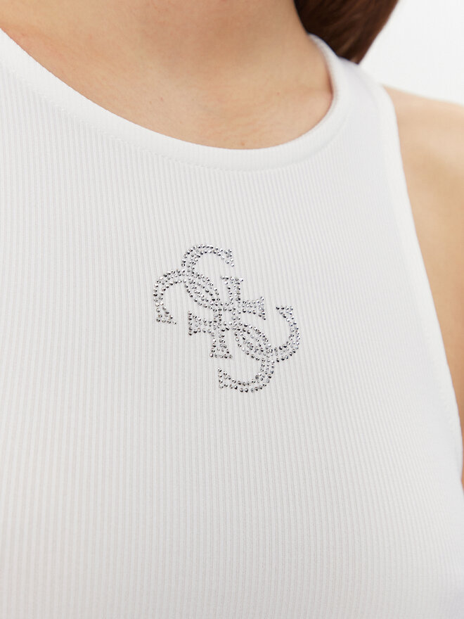 Guess Guess Τοπ W5GP57 KCV52 Λευκό Regular Fit