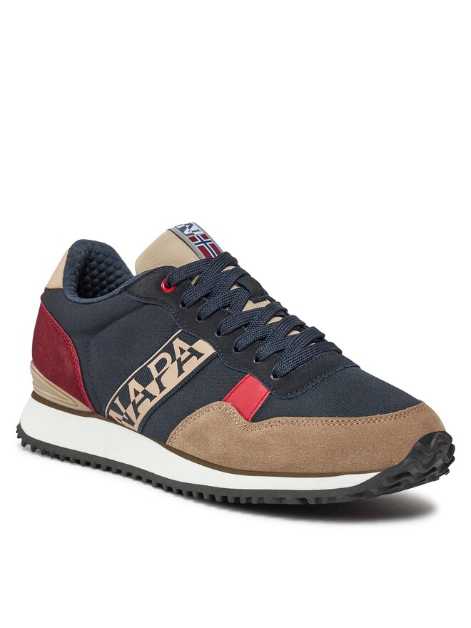 Mens Napapijri Stab Sneakers In Khaki Green | Soletrader