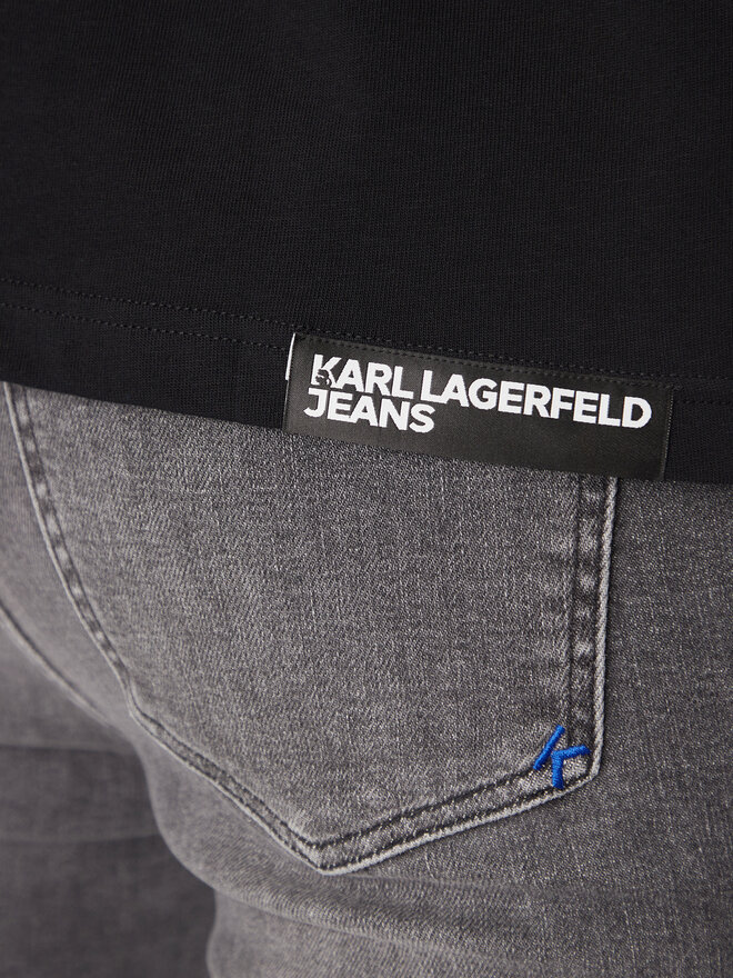 Karl Lagerfeld Jeans Karl Lagerfeld Jeans Marškinėliai A2M17036 Juoda Regular Fit