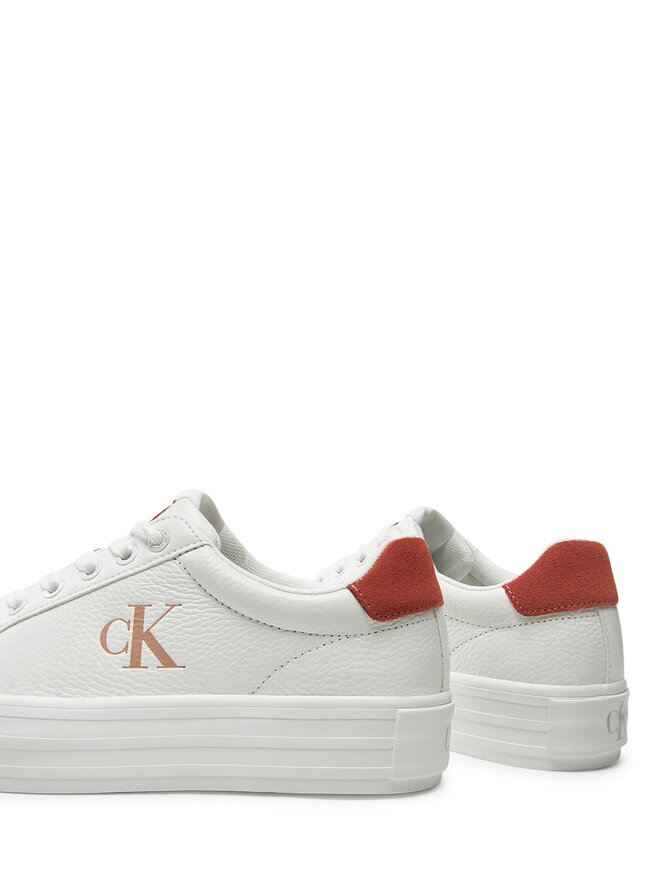 Calvin Klein Jeans Sneakersy Calvin Klein Jeans Bold Vulc Flatf Low Lth Ml YW0YW01669 Biały