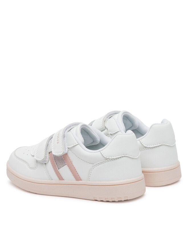 Tommy Hilfiger Sneakers Tommy Hilfiger Flag Low Cut Velcro Sneaker T1A9-33730-1439 S Weiß