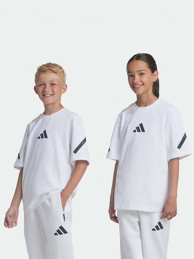 adidas adidas Marškinėliai Z.N.E. JJ4144 Balta Loose Fit