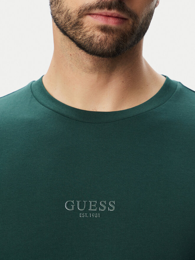 Guess Guess Футболка M2YI72 I3Z14 Темно-зелений Slim Fit