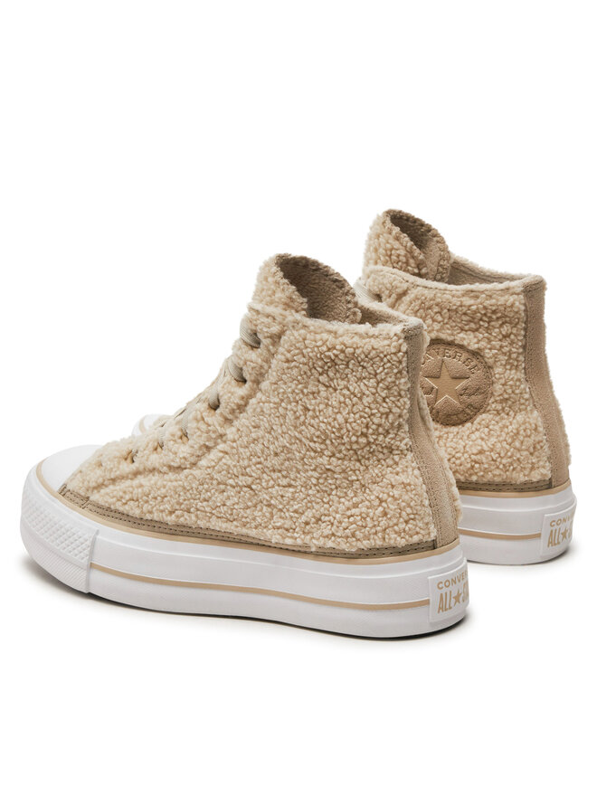 Converse Кеди Converse Chuck Taylor All Star Lift Platform Sherpa A05509C Бежевий