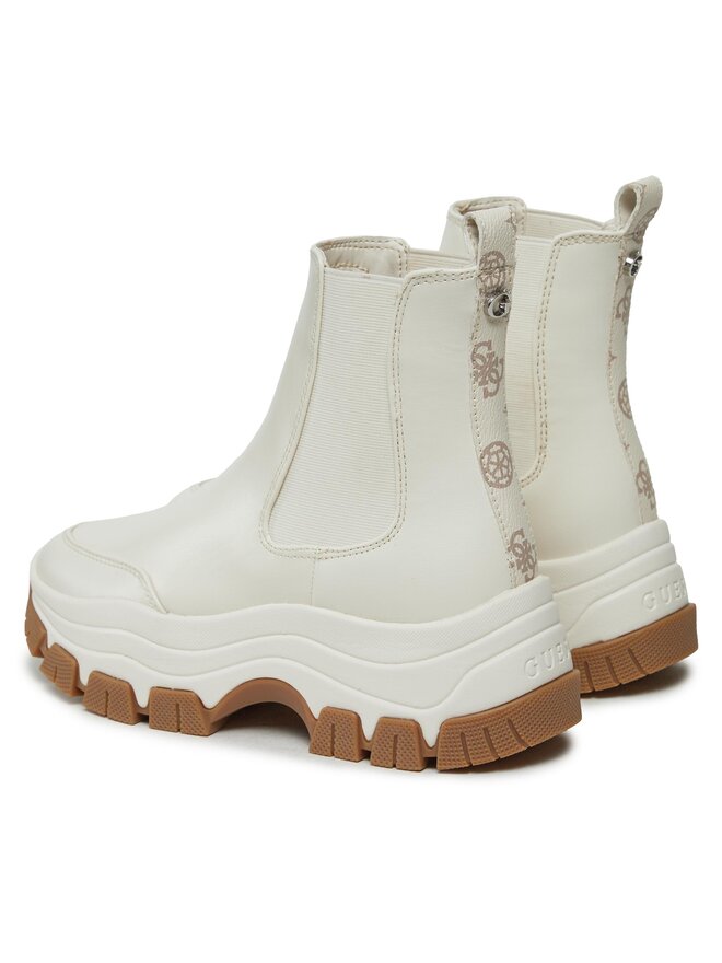 Guess Polokozačky Guess FL8BEO ELE12 Écru
