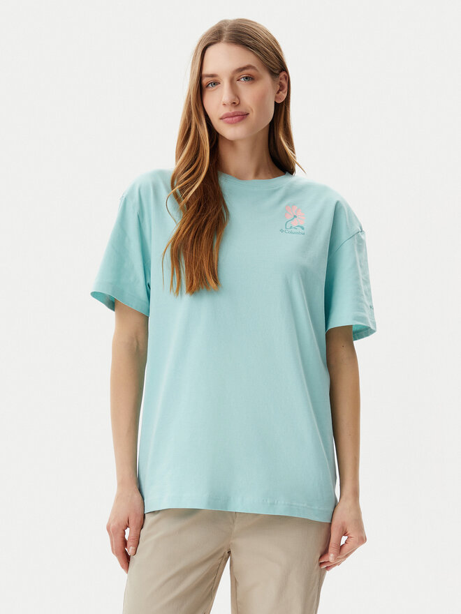 Columbia Columbia Marškinėliai Rolling Bend™ Graphic 2120031 Mėlyna Oversize