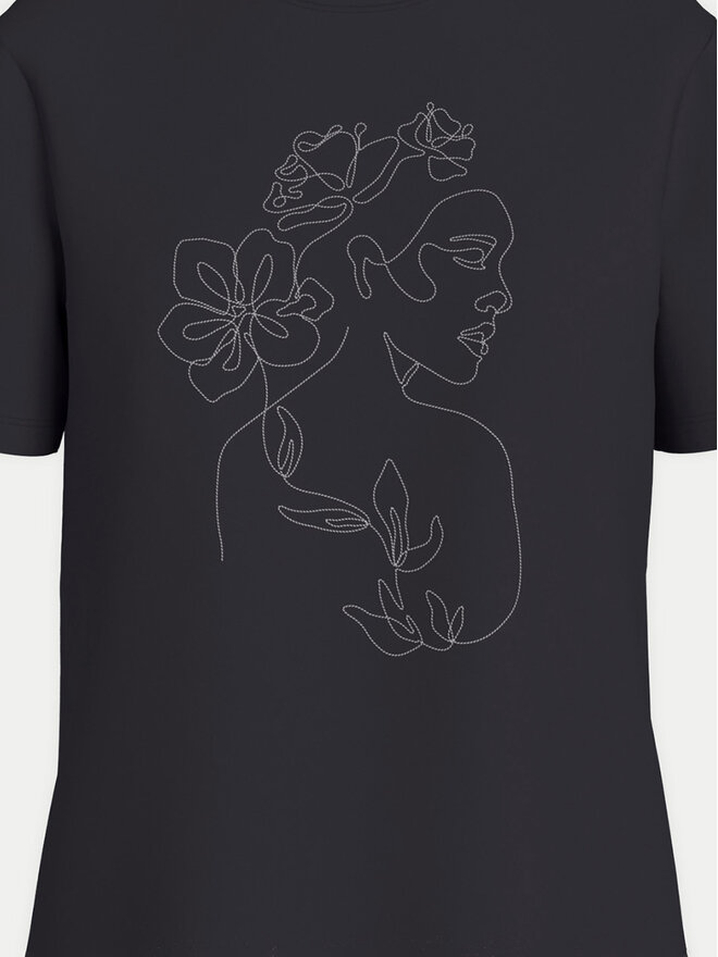 Vila Vila T-Shirt Sybil 14108062 Schwarz Regular Fit
