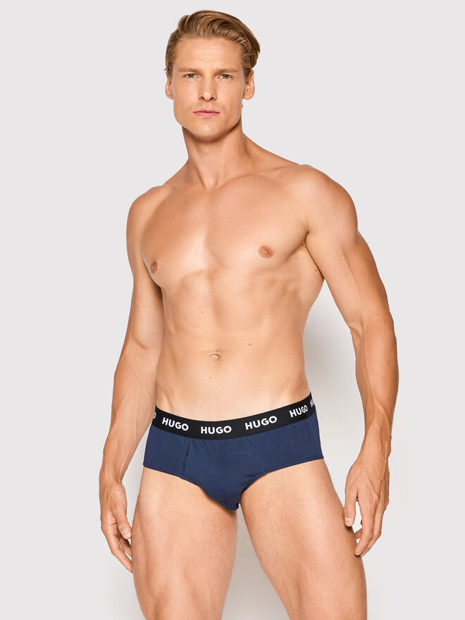 HUGO HUGO Pack de 3 slips Hipbrief 50469763 Azul marino