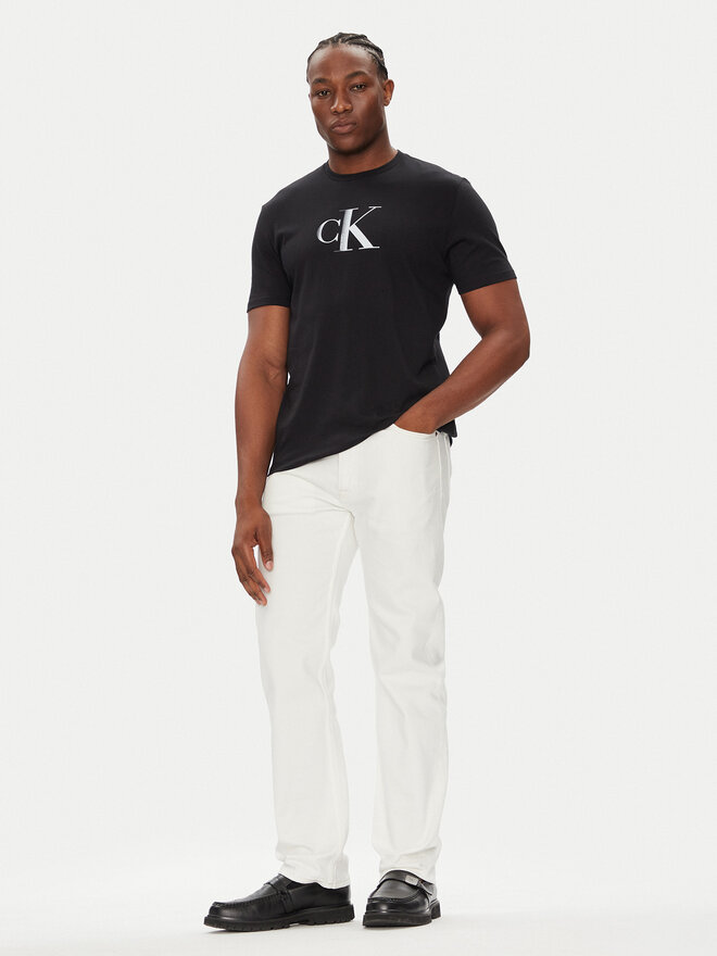 Calvin Klein Jeans Calvin Klein Jeans Camiseta Center Monogram LV04RC857G Negro Regular Fit