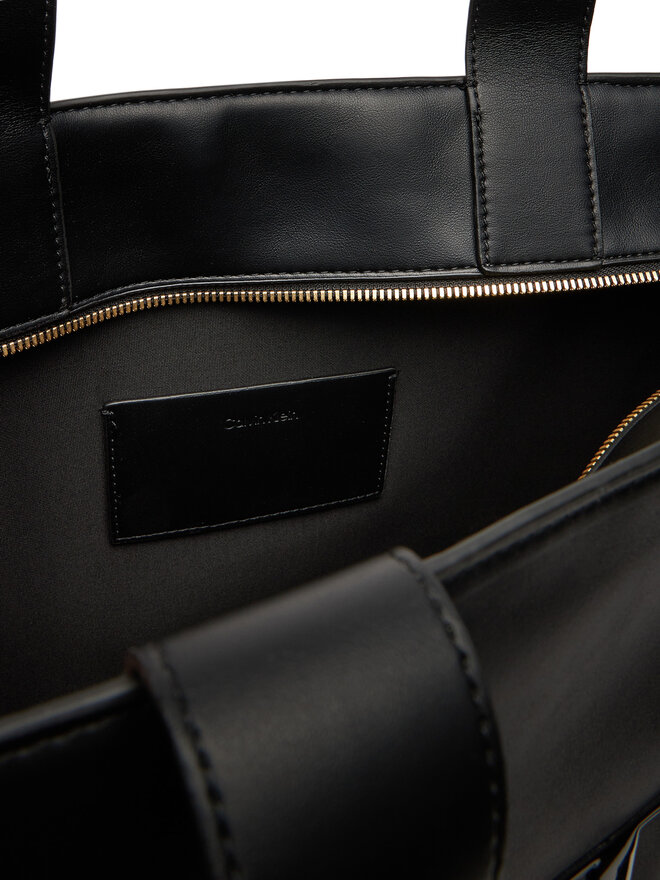 Calvin Klein Handtasche Calvin Klein Bold Ck Medium Tote LV04F3218G Schwarz