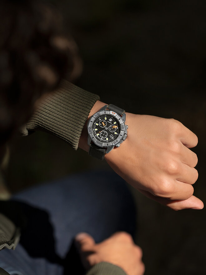 Timex Ceas Timex Expedition Ridge Chronograph TW2W16100 Negru