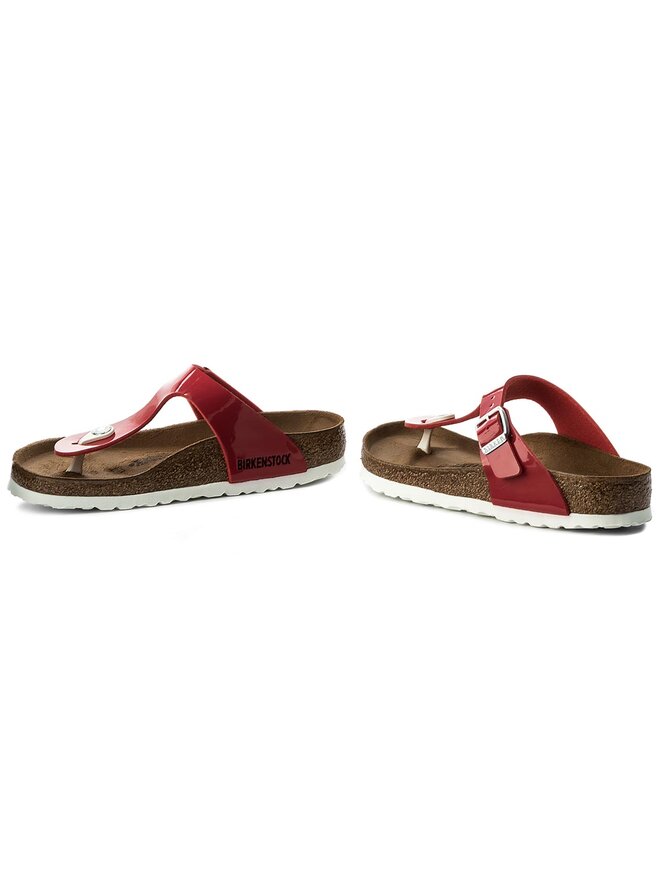 Birkenstock gizeh red patent leather discount