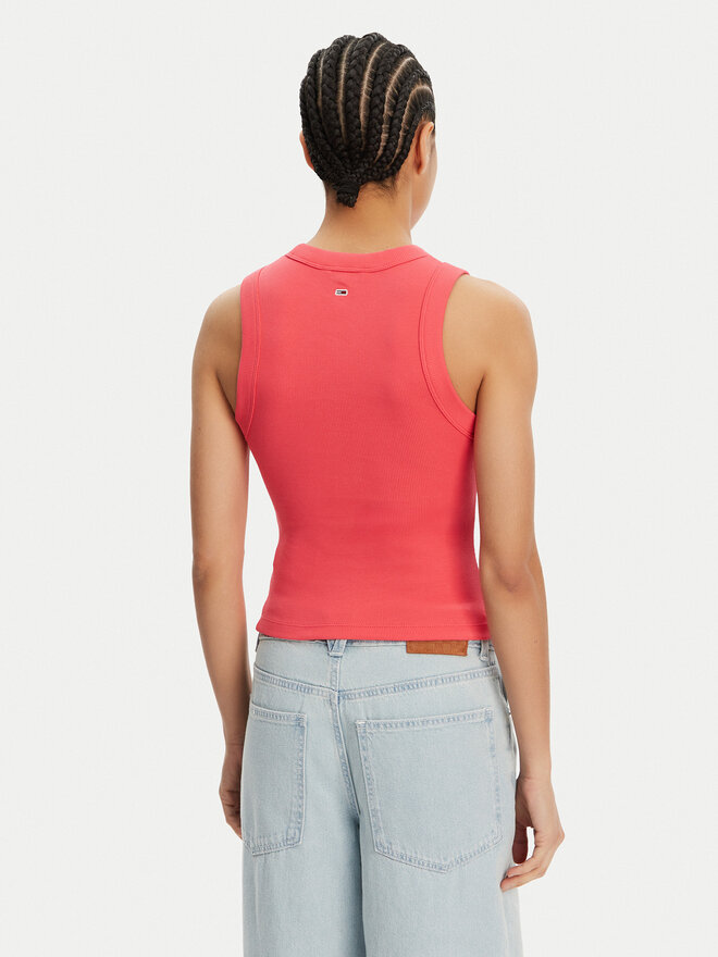Tommy Jeans Tommy Jeans Felső DW0DW21339 Rózsaszín Slim Fit