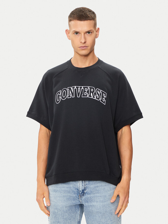 Converse Converse Marškinėliai M Retro Chuck Ss Crew 10026428-A01 Juoda Regular Fit