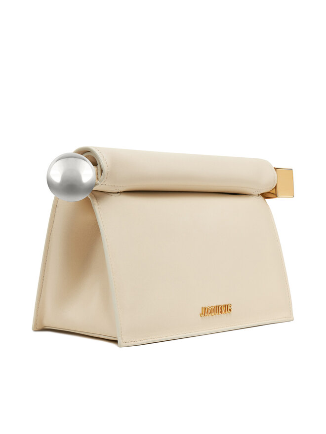 JACQUEMUS Torebka JACQUEMUS La Pochette Rond 24E233BA356-3171 Écru