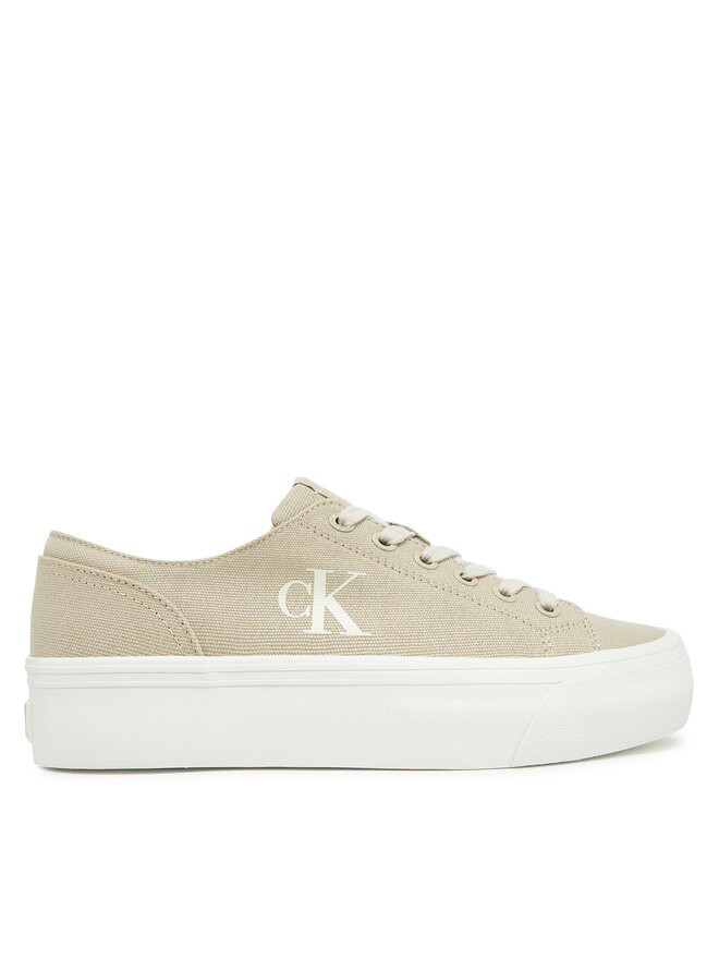 Calvin Klein Jeans Πάνινα παπούτσια Calvin Klein Jeans Vulc Flatform Low Cv Mg YW0YW01763 Μπεζ