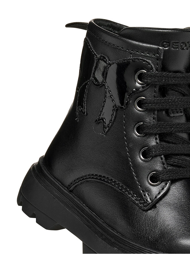 Geox Schnürschuhe Geox B Kiddartah Girl B665YA 08502 C9999 S Schwarz