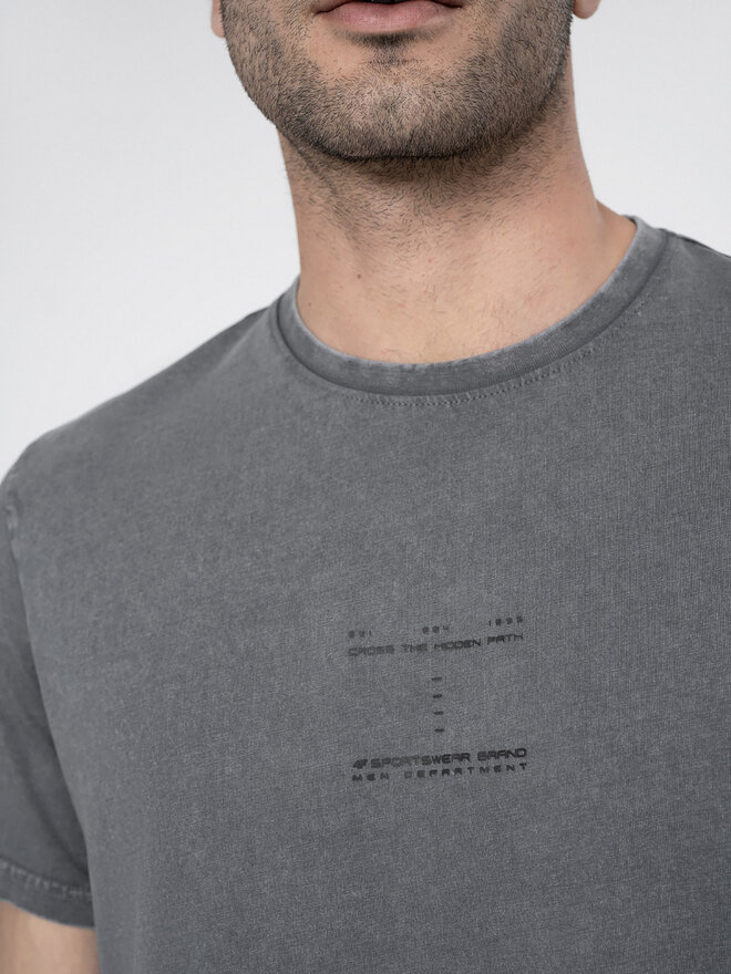 4F 4F Camiseta 4FSS23TTSHM296 Gris Regular Fit