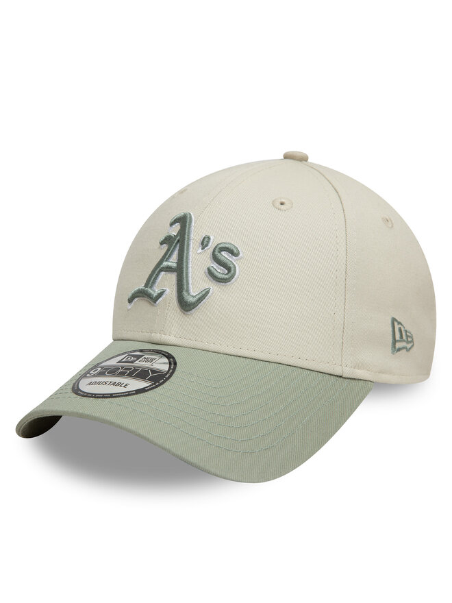 New Era Czapka z daszkiem New Era Oakland Athletics World Series Patch 9FORTY 60595244 Beżowy