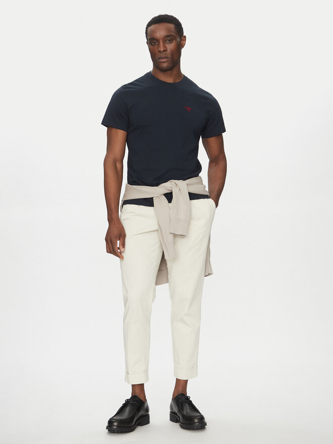 Barbour Barbour Marškinėliai Essential Sports MTS0331NY91 Tamsiai mėlyna Tailored Fit