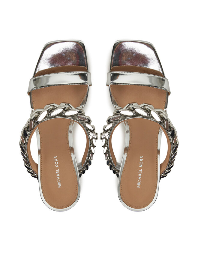 MICHAEL Michael Kors Klapki MICHAEL Michael Kors Bianca 40S5BCHS1M Srebrny