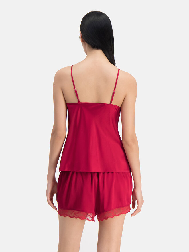 Dorina Dorina Pizsama felső Pure Silk DCCA0001SK002 Piros Regular Fit