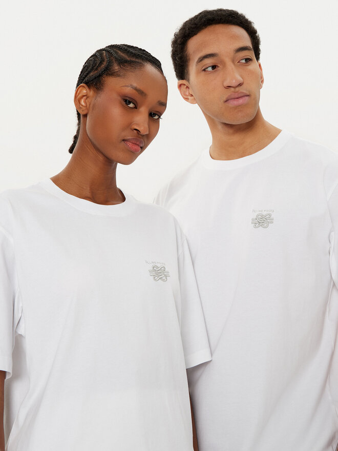 Filling Pieces Filling Pieces Camiseta Unisex Embroidered Knot 7449986 Blanco Regular Fit