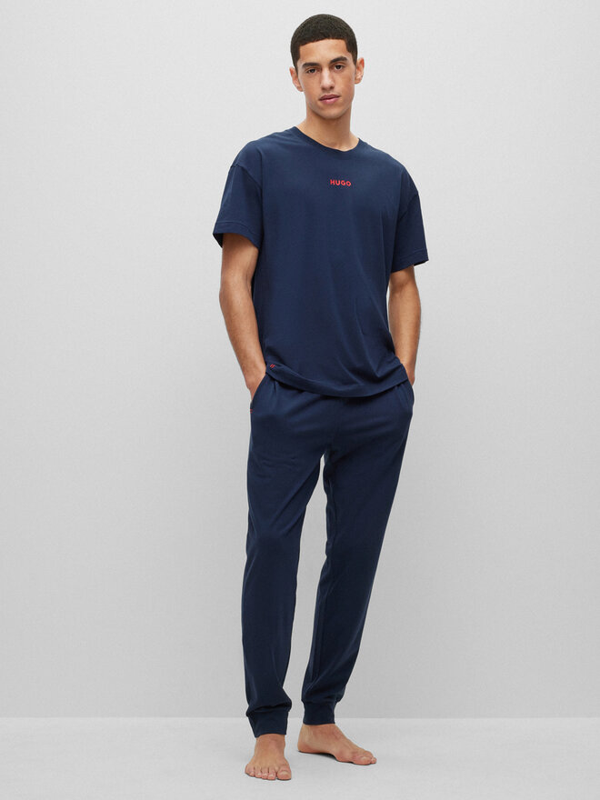 HUGO HUGO Camiseta Linked 50493057 Azul marino Relaxed Fit