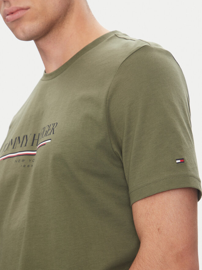 Tommy Hilfiger Tommy Hilfiger Camiseta Brand Love MW0MW40324 Verde Regular Fit