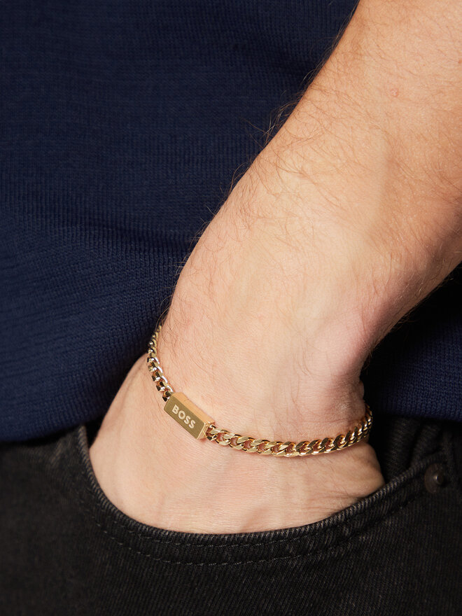 Armband BOSS Chain Link Bracelet 1580172M Goldfarben | eschuhe.de