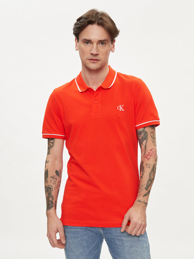 Calvin Klein Jeans Calvin Klein Jeans Poloshirt J30J315603 Rot Slim Fit