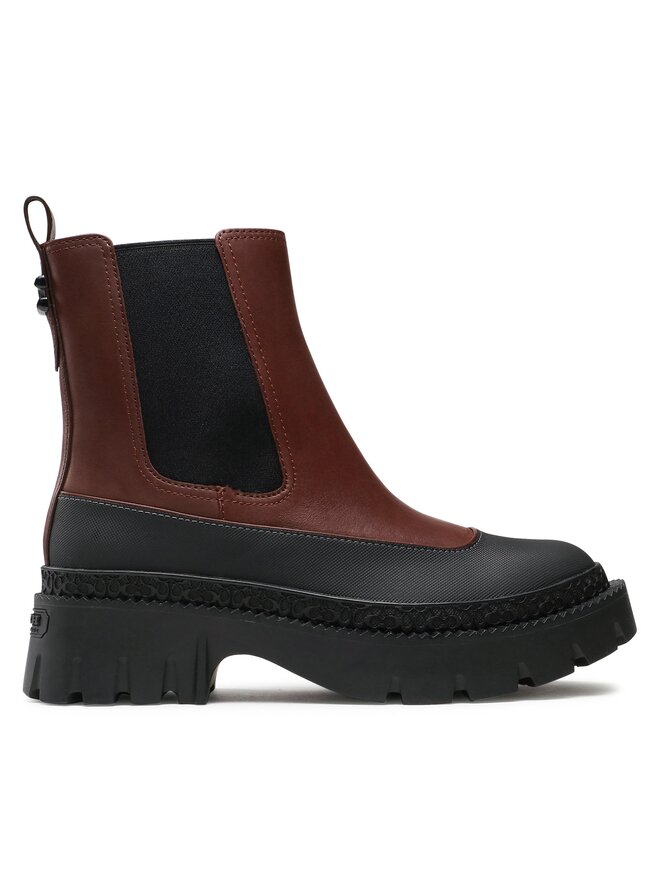 Coach Īsie zābaki Coach Jayla Leather Bootie CM770 Brūns