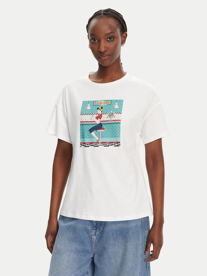 Liu Jo Liu Jo T-Shirt WA5342 JS923 M9505 Weiß Regular Fit