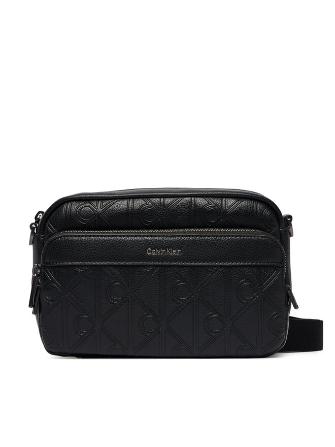 Calvin Klein Umhängetasche Calvin Klein Emblem Aop Deboss Camera Bag LV04D3563G Schwarz
