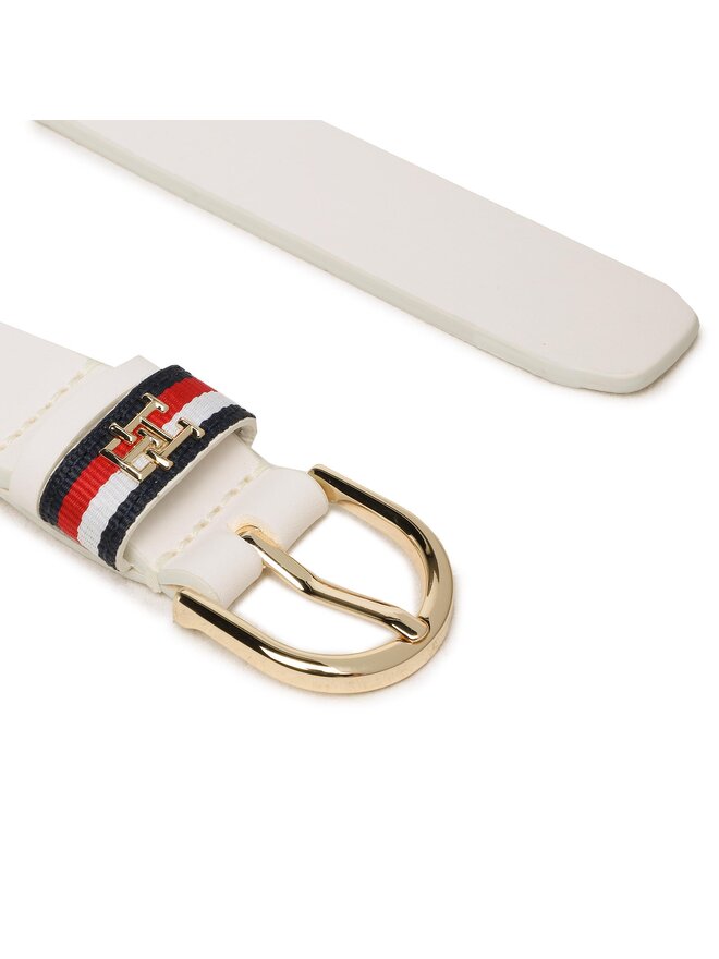 Tommy Hilfiger Ζώνη Γυναικεία Tommy Hilfiger Th Timeless 2.5 Corp AW0AW14802 Λευκό