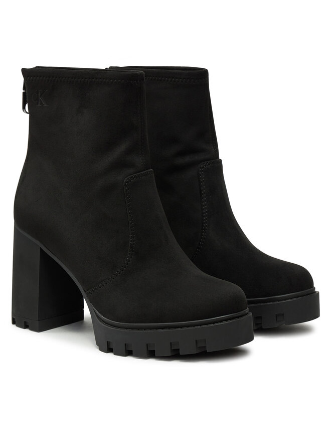 Calvin Klein Jeans Μποτάκια Calvin Klein Jeans Heel Platform Zip Boot Ss YW0YW01601 Μαύρο