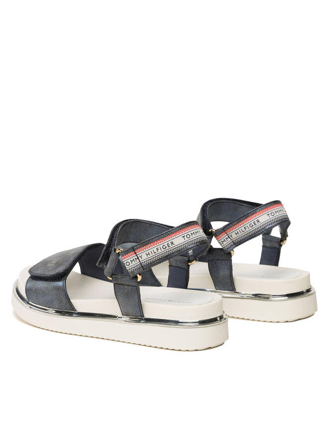 Tommy Hilfiger Σανδάλια Tommy Hilfiger Platform Velcro Sandal T3A2-32760-0568 S Σκούρο μπλε