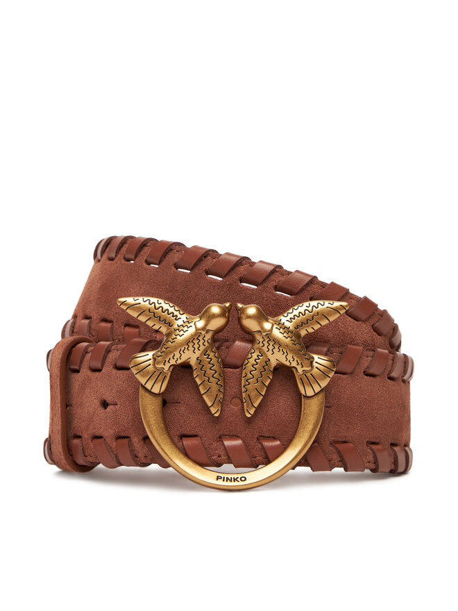 PINKO Damengürtel PINKO Love Berry Weaving Belt H4 20252 PLT01 105461.A2QG Braun