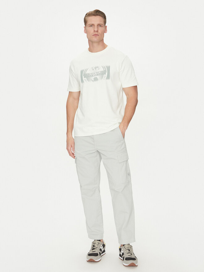 Napapijri Napapijri Camiseta S-Vanni NP0A4IEA Blanco Regular Fit
