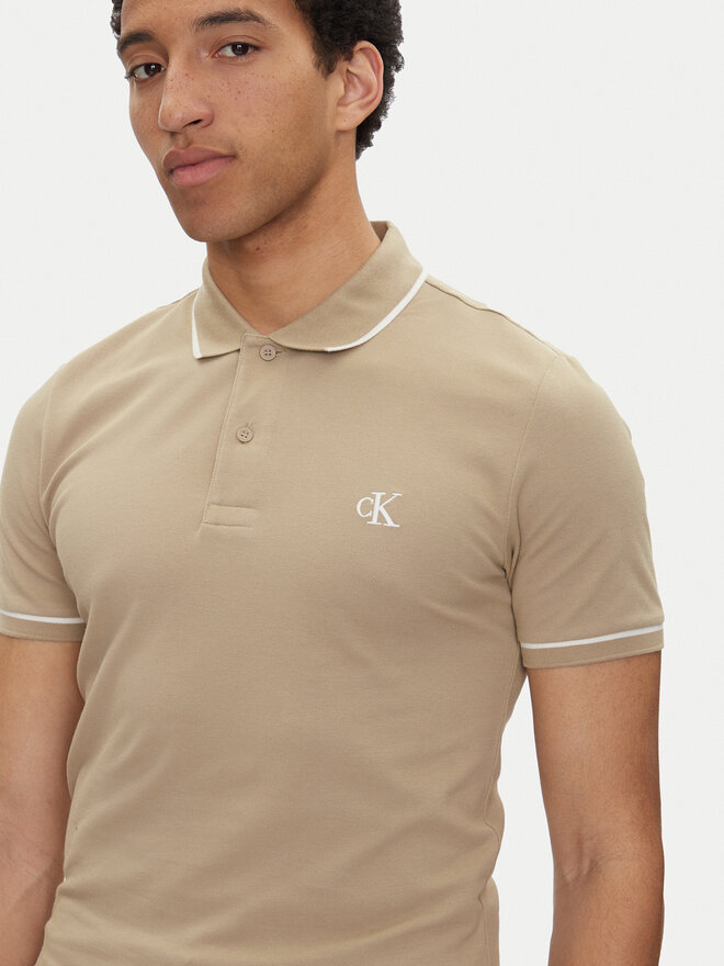 Calvin Klein Jeans Calvin Klein Jeans Поло J30J315603 Бежевий Slim Fit