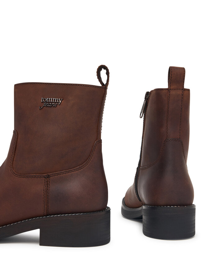 Tommy Jeans Stiefeletten Tommy Jeans Tjw Soft Sole Chelsea Boots Lth EN0EN03080 Braun