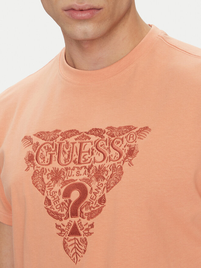 Guess Guess Marškinėliai M5GI16 K8FQ4 Oranžinė Regular Fit